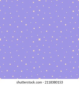 Seamless pattern of deep space with stars in a flat style. Vector illustration