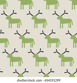 seamless pattern, deer art  background design for fabric and decor