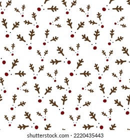 Motif harmonieux de visages de cerfs. Nez, cornes et yeux ronds sur blanc. Arrière-plan Noël ou Nouvel An