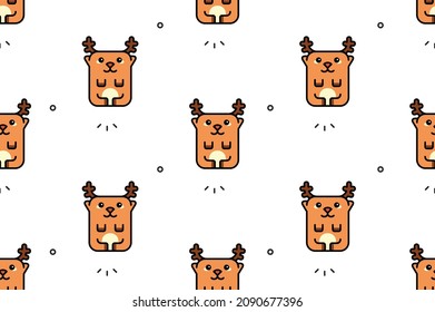 Nahtloses Muster mit Deers. Symboldesign. Vorlagenelemente