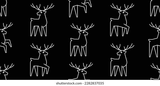 Seamless pattern with Deers. isolated on white background
