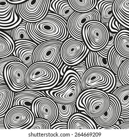 Seamless pattern with deformed circles.