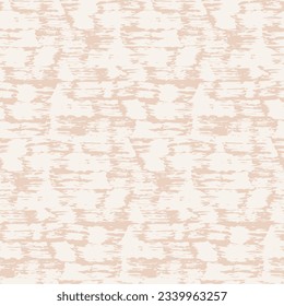 Seamless pattern, delicate abstract background with stains, strokes of paint. Soft surface design, repeat texture with dry brush strokes, plaster in light pink, white colors. Vector illustration.