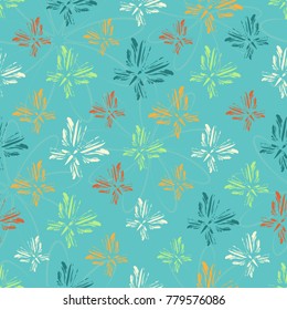 Seamless pattern with delicate abstract butterflies silhouettes