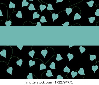 Seamless pattern with delicate blue leaves.
