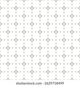 seamless pattern with delicate grid of hearts and dots. Subtle traditional folk or Scandinavian background in minimalistic style for textiles, wallpaper, and packaging