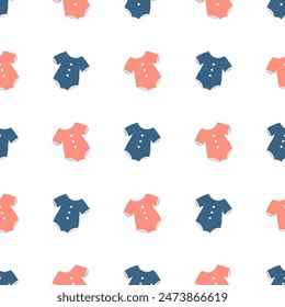 Seamless pattern of delicate and lightweight baby bodysuit