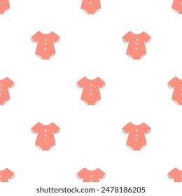 Seamless pattern of delicate and lightweight baby bodysuit