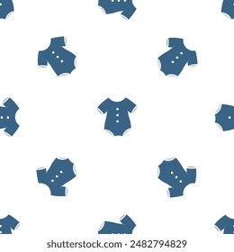 Seamless pattern of delicate and lightweight baby bodysuit