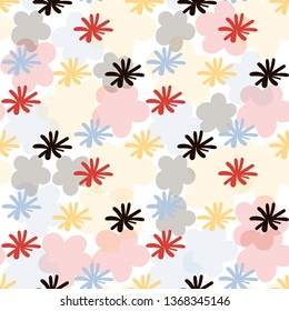 Seamless pattern of delicate simple flowers. EPS10