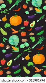 Seamless pattern delicious vegetables