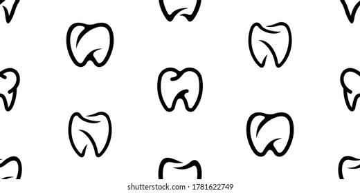 Seamless pattern with Dental. Icon design. Template elements