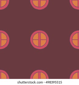 Seamless pattern depicting a  hand drawn wall of a house with windows Illustrator 8 format