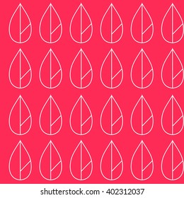 seamless pattern depicting a pattern of white leaves on a pink background. 
