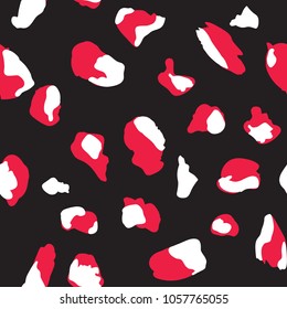 Seamless pattern design with abstract animal print style shapes, creative repeat background
