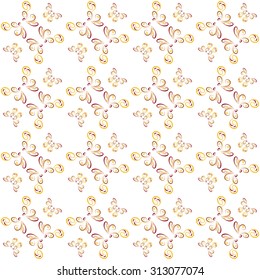 Seamless pattern design. Abstract background. vector illustration. orange and brown colors