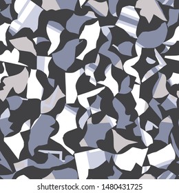 Seamless pattern design with abstract colorful shapes, modern repeat background for web and print, square composition scalable to all sizes