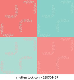 Seamless pattern design. Abstract geometric background. vector illustration. pink and blue colors. Collection. Set.

 