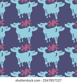 seamless pattern design with animal