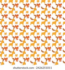 Seamless pattern design with babies element.