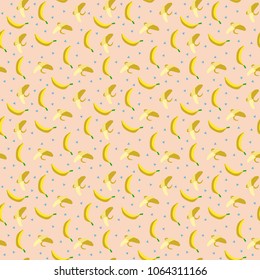 seamless pattern design with banana shape element