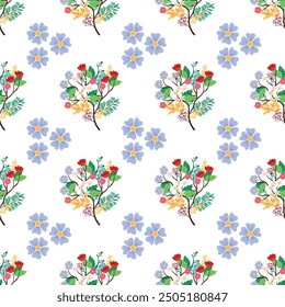 Seamless pattern design with beautiful floral