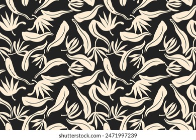 Seamless pattern design with beautiful flowers and leaves. design for fabric, cotton, wallpaper, satin, gift wrap, carpet.	