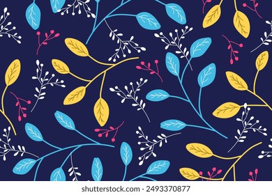 Seamless pattern design with beautiful flowers and leaves. floral and leaf patterns design for fabric, cotton, wallpaper, satin, gift wrap, carpet, backgrounds .	