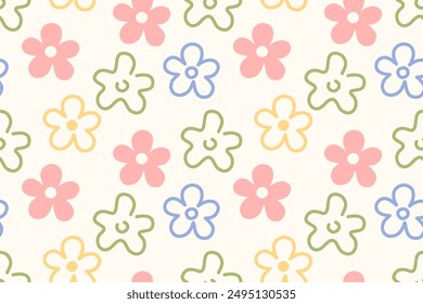 Seamless pattern design with beautiful flowers and leaves. floral and leaf patterns design for fabric, cotton, wallpaper, satin, gift wrap, carpet, backgrounds.	