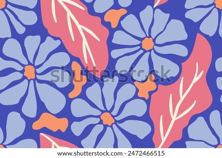 Seamless pattern design with beautiful flowers and leaves. design for fabric, cotton, wallpaper, satin, gift wrap, carpet.	