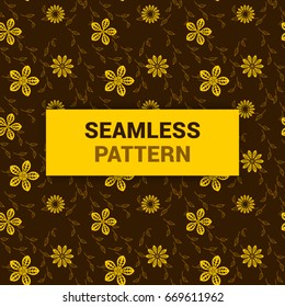 Seamless Pattern Design of beautiful ornament floral vector background print ready quality