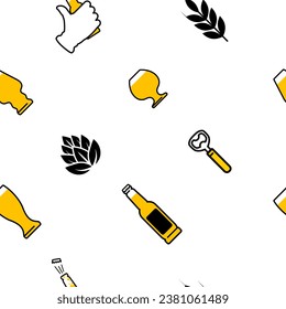 Seamless pattern design for beer store