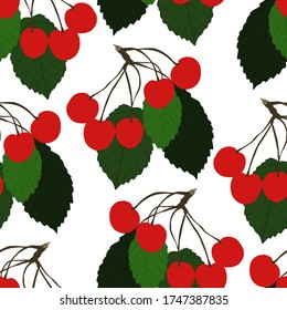 seamless pattern design with cherries,perfect to use on the web or in print