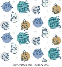 Seamless pattern design christmas themed