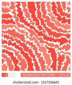Seamless pattern design. Colorful wavy lines with rough jagged edges. Random cracked structure. Vector grunge texture.  