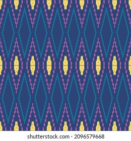 Seamless pattern design. With colourful motifs background.