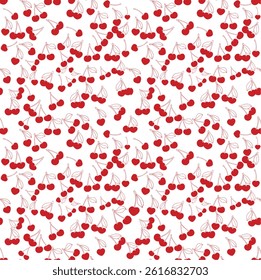 Seamless pattern design cute cherry 
