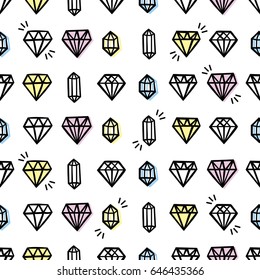 Seamless pattern design with diamonds