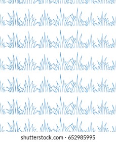 Seamless pattern for design fabric, backgrounds, wrapping paper, package, covers, blue grass