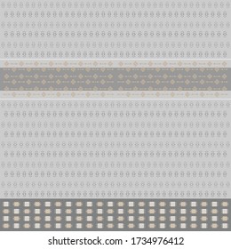 Seamless pattern design for fabric on gray. Elegant Textile design