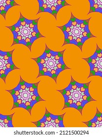 Seamless pattern design. Fabric texture print, background vector art.