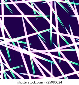 Seamless Pattern Design. Fabric Texture. Stylish Repeating Ornament. Fashion, Cover, Cloth, Textile, Linen, Screen, Ad Background. Abstract Lines Seamless Pattern