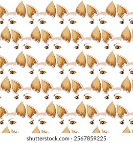 seamless pattern design with face