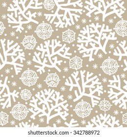  Seamless pattern ; design;  figure;  decoration; tree; garden; winter Garden;