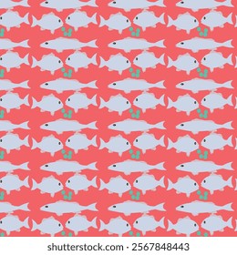 seamless pattern design with fish