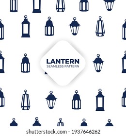 seamless pattern design with flat lantern object