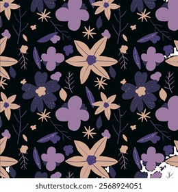 Seamless pattern design Floral Art Fabric textile Illustration