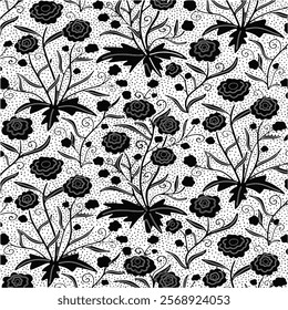 Seamless pattern design Floral Art Fabric textile Illustration