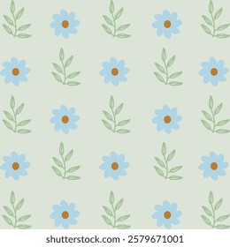 Seamless Pattern Design with Floral Elements