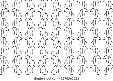 Seamless pattern design with floral and geometric ornament.